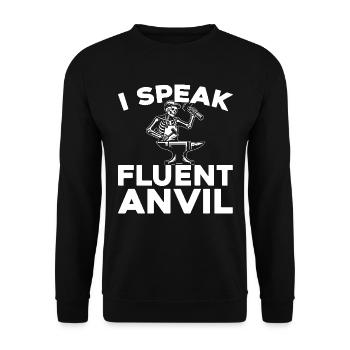 Blacksmith metalworker - Unisex Sweatshirt - black - Front - Alina (178cm) & Michal (187cm)