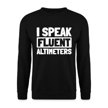 Flight Engineer - Unisex Sweatshirt - black - Front - Alina (178cm) & Michal (187cm)