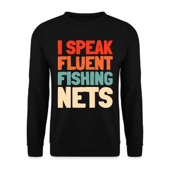 Fisherman - Unisex Sweatshirt - black - Front - Alina (178cm) & Michal (187cm)