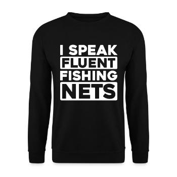 Fisherman - Unisex Sweatshirt - black - Front - Alina (178cm) & Michal (187cm)