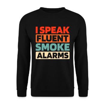 Fire marshal - Unisex Sweatshirt - black - Front - Alina (178cm) & Michal (187cm)