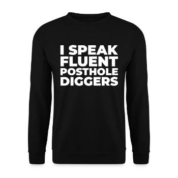 Installateur de clôture - Sweat-shirt Unisexe - noir - Devant - Alina (178cm) & Michal (187cm)