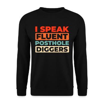 Fence installer - Unisex Sweatshirt - black - Front - Alina (178cm) & Michal (187cm)