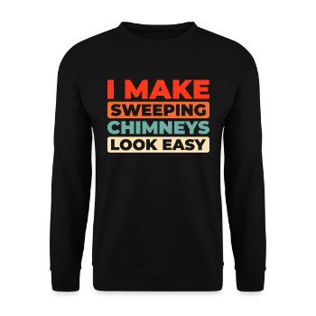 Chimney sweep - Unisex Sweatshirt - black - Front - Alina (178cm) & Michal (187cm)