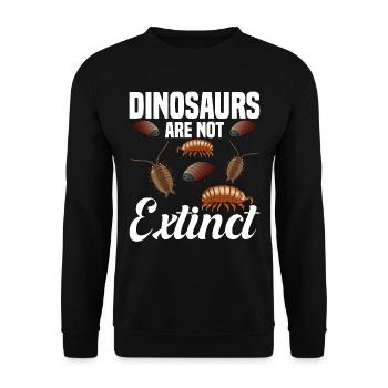 Rollie Pollie Dinosaur Lover Entomologiste Pill Bug - Sweat-shirt Unisexe - noir - Devant - Alina (178cm) & Michal (187cm)