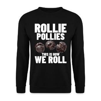 Rollie Pollies c’est comme ça que nous roulons Insect Pill Bug - Sweat-shirt Unisexe - noir - Devant - Alina (178cm) & Michal (187cm)