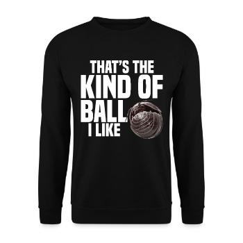 Pill Bug That ́s the kind of ball I like Insect - Unisex Sweatshirt - black - Front - Alina (178cm) & Michal (187cm)