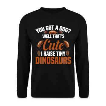 Rollie Pollie Lover Dinosaure Entomologiste Punaise - Sweat-shirt Unisexe - noir - Devant - Alina (178cm) & Michal (187cm)