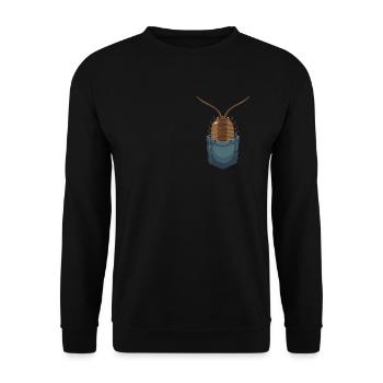 Illustration de punaise pour rollie pollie maman isopode - Sweat-shirt Unisexe - noir - Devant - Alina (178cm) & Michal (187cm)