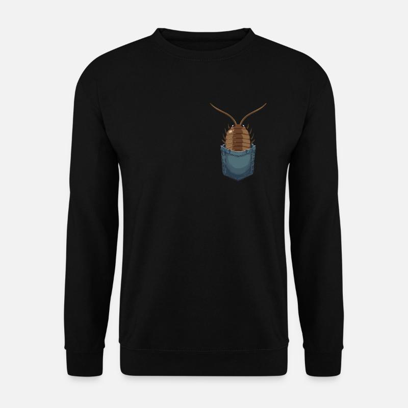 Pill Bug Illustration for Rollie Pollie Mom Isopod - Unisex Pullover - Schwarz
