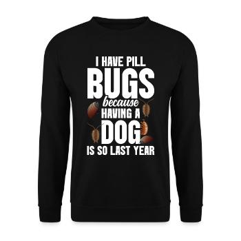 Rolly Polly Owner Insect Entomology Pill bug - Unisex Pullover - Schwarz - Vorne - Alina (178cm) & Michal (187cm)