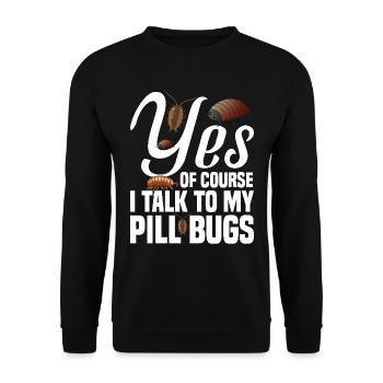 Rolly Polly Owner Insect Entomology Pill bug - Unisex Pullover - Schwarz - Vorne - Alina (178cm) & Michal (187cm)