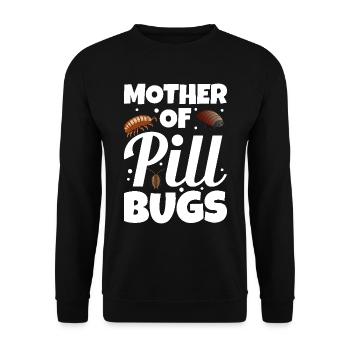 Mère de punaises Rollie Pollie Maman Entomologiste - Sweat-shirt Unisexe - noir - Devant - Alina (178cm) & Michal (187cm)