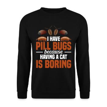 Entomologist Pill Bug Owner Insect Owner Rollie - Unisex Pullover - Schwarz - Vorne - Alina (178cm) & Michal (187cm)