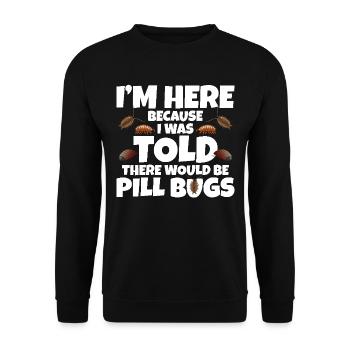 Entomologist Keep on rollin Insect Owner Rollie - Unisex Pullover - Schwarz - Vorne - Alina (178cm) & Michal (187cm)