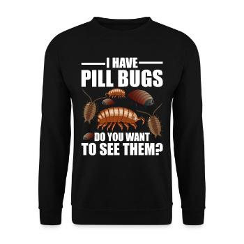 Rollie Pollie Entomologie Propriétaire Roly Poly Pill bug - Sweat-shirt Unisexe - noir - Devant - Alina (178cm) & Michal (187cm)