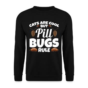 Tenue du propriétaire de la punaise Rollie Pollie Entomologiste - Sweat-shirt Unisexe - noir - Devant - Alina (178cm) & Michal (187cm)