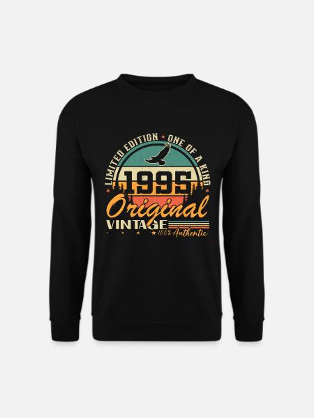 1995 Vintage Retro Geburtstagsgeschenk - Unisex Pullover - Schwarz
