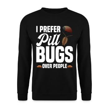 Propriétaire de la punaise Serviteur personnel ne caresse pas Rollie - Sweat-shirt Unisexe - noir - Devant - Alina (178cm) & Michal (187cm)