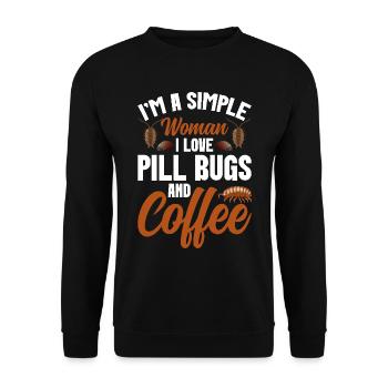 Entomologiste Insecte Rollie Pollie Punaise - Sweat-shirt Unisexe - noir - Devant - Alina (178cm) & Michal (187cm)