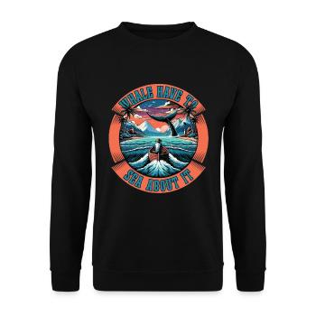 Observation des baleines Les baleines doivent faire la mer Animal marin - Sweat-shirt Unisexe - noir - Devant - Alina (178cm) & Michal (187cm)