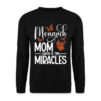Monarch Mom Savior of tiny Miracles Butterfly - Unisex Pullover - Schwarz - Vorne - Alina (178cm) & Michal (187cm)