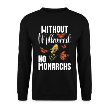 Amoureux des papillons sans papillon monarque - Sweat-shirt Unisexe - noir - Devant - Alina (178cm) & Michal (187cm)