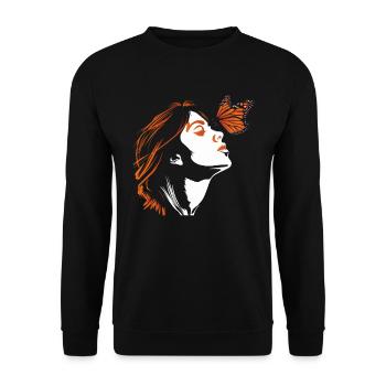 Monarch Butterfly Mom Insect Owner Entomologist - Unisex Pullover - Schwarz - Vorne - Alina (178cm) & Michal (187cm)