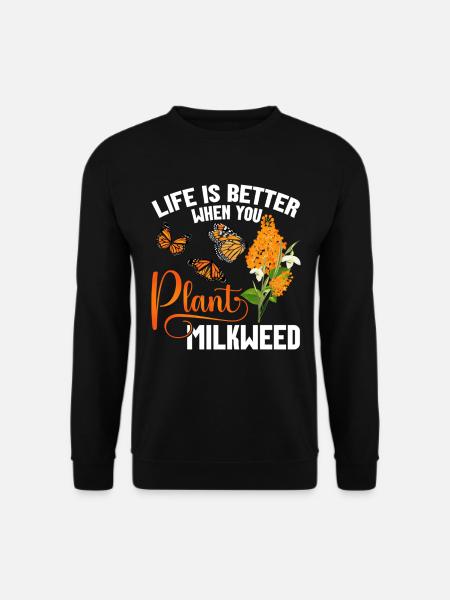 Butterflies The Monarch Butterfly Milkweed Monarch - Unisex Pullover - Schwarz