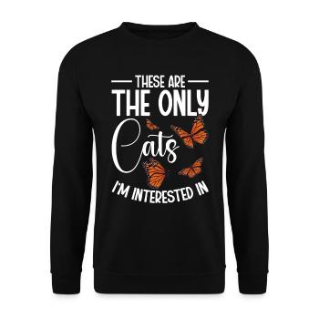 Papillons Le monarque Papillon monarque - Sweat-shirt Unisexe - noir - Devant - Alina (178cm) & Michal (187cm)
