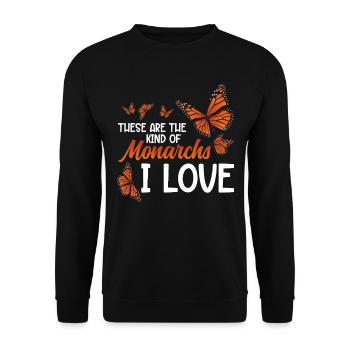 Save Monarch Butterflies Plant Milkweed Butterfly - Unisex Pullover - Schwarz - Vorne - Alina (178cm) & Michal (187cm)