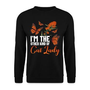 Papillons Le monarque Asclépiade Monarque Monarque Papillon - Sweat-shirt Unisexe - noir - Devant - Alina (178cm) & Michal (187cm)