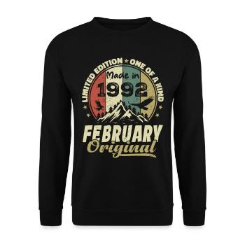 February 1992 - Jubilee 1992 Vintage February 1992 - Unisex Sweatshirt - black - Front - Alina (178cm) & Michal (187cm)