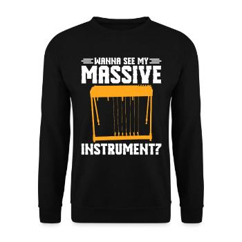 Country Music steelin Pedal Steel Guitarist - Unisex Pullover - Schwarz - Vorne - Alina (178cm) & Michal (187cm)