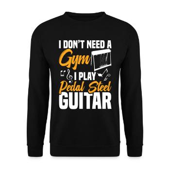 Country Music steelin Pedal Steel Guitarist - Unisex Pullover - Schwarz - Vorne - Alina (178cm) & Michal (187cm)