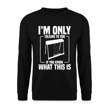 Country Music steelin Pedal Steel Guitarist - Unisex Pullover - Schwarz - Vorne - Alina (178cm) & Michal (187cm)