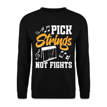 Country Music steelin Pedal Steel Guitarist - Unisex Pullover - Schwarz - Vorne - Alina (178cm) & Michal (187cm)