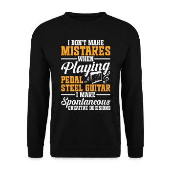 Country Music steelin Pedal Steel Guitarist - Unisex Pullover - Schwarz - Vorne - Alina (178cm) & Michal (187cm)