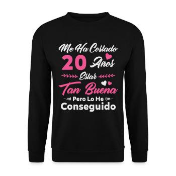 Il m’a fallu 20 ans 20 ans d’anniversaire femmes - Sweat-shirt Unisexe - noir - Devant - Alina (178cm) & Michal (187cm)
