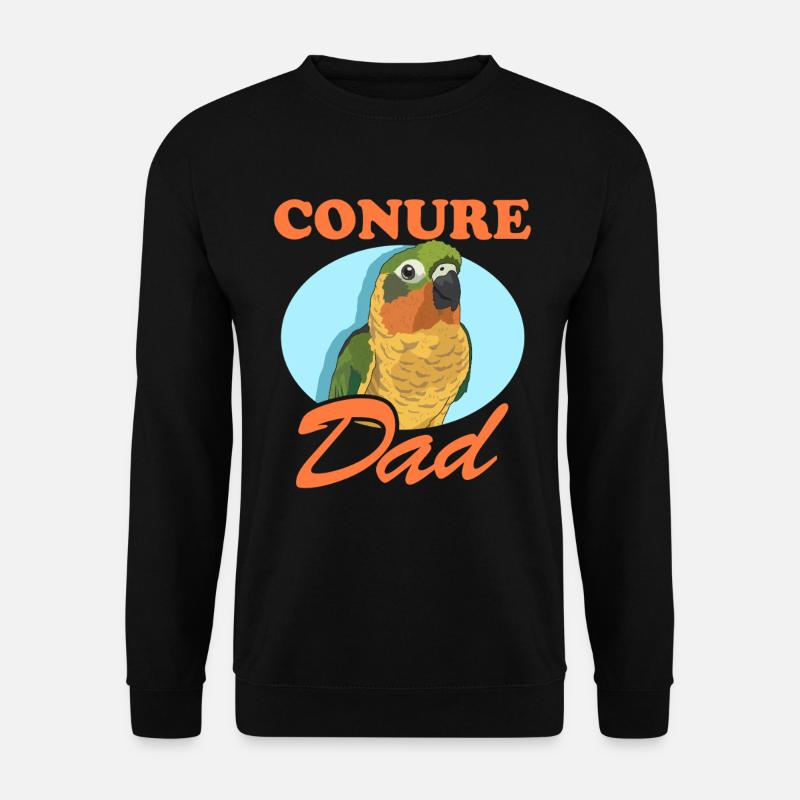 Conure Dad Papageien Conures Geschenk - Unisex Pullover - Schwarz