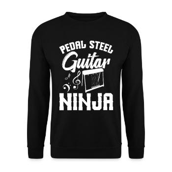 Pedal Steel Guitarist String Instrument Mountain - Unisex Pullover - Schwarz - Vorne - Alina (178cm) & Michal (187cm)