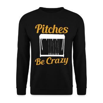 Pedal Steel Guitarist String Instrument Mountain - Unisex Pullover - Schwarz - Vorne - Alina (178cm) & Michal (187cm)
