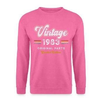 Vintage 1983 Geburtstag Retro - Unisex Pullover - Pink - Vorne