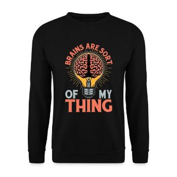 Neurosurgeon Brains Are Sort Of My Neurologist - Unisex Pullover - Schwarz - Vorne - Alina (178cm) & Michal (187cm)
