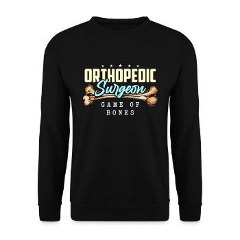 Orthopedic Surgeon Game Of Bones Health Worker - Unisex Sweatshirt - black - Front - Alina (178cm) & Michal (187cm)