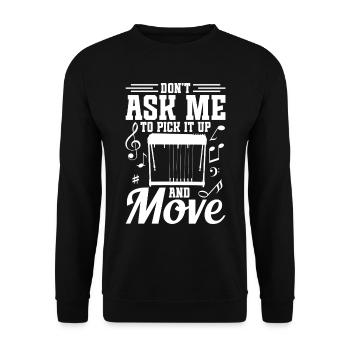Pedal Steel Guitarist String Instrument Mountain - Unisex Pullover - Schwarz - Vorne - Alina (178cm) & Michal (187cm)