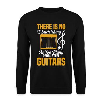 Pedal Steel Guitarist String Instrument Mountain - Unisex Pullover - Schwarz - Vorne - Alina (178cm) & Michal (187cm)