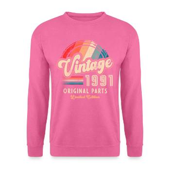 Millésime 1991 Anniversaire Rétro - Sweat-shirt Unisexe - rose - Devant