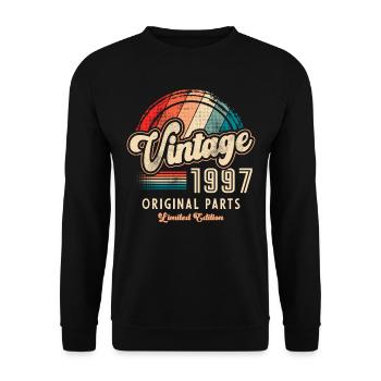 Millésime 1997 Anniversaire Rétro - Sweat-shirt Unisexe - noir - Devant - Alina (178cm) & Michal (187cm)
