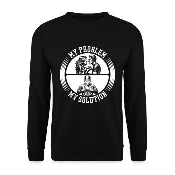 Transplant Surgery My Problem My Pictogram Dad Mom - Unisex Sweatshirt - black - Front - Alina (178cm) & Michal (187cm)